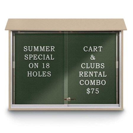 United Visual Products Indoor Enclosed Combo Board, 42"x32", Bronze Frame/White Porc & Pumice UVCB4232BZ-WHTPORC-PUMICE